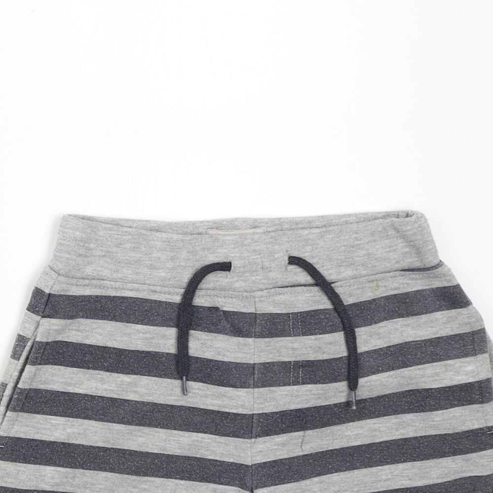 Primark Boys Grey Striped  Sweat Shorts Size 3-4 Years
