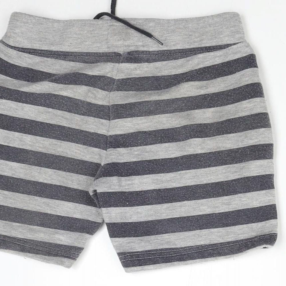 Primark Boys Grey Striped  Sweat Shorts Size 3-4 Years