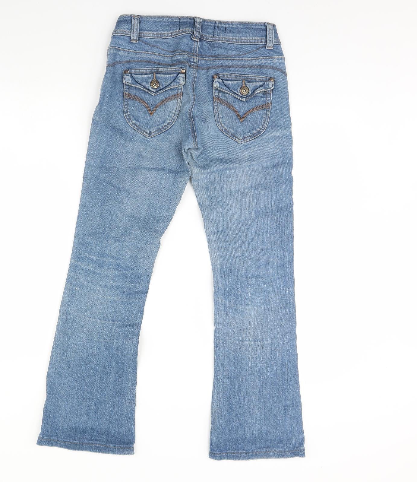 Yesyes Womens Blue  Denim Bootcut Jeans Size 8 L28 in
