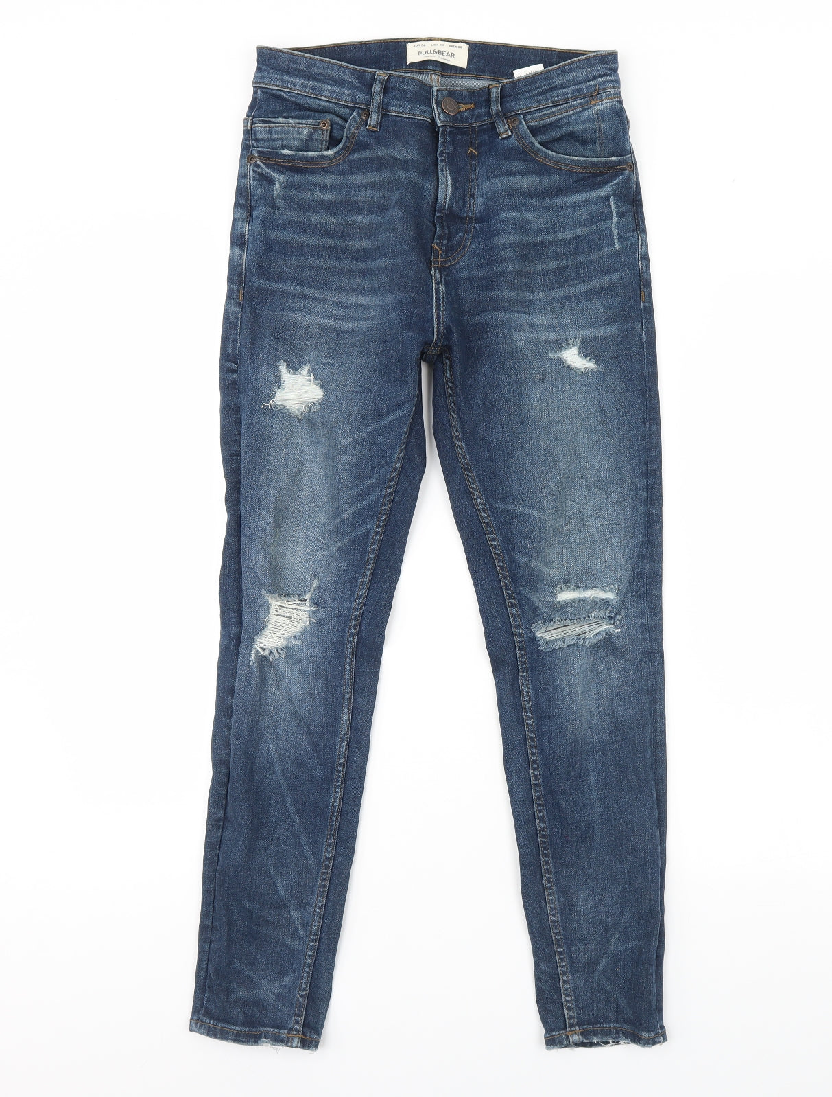 Pull&Bear Womens Blue  Denim Skinny Jeans Size 8 L28 in