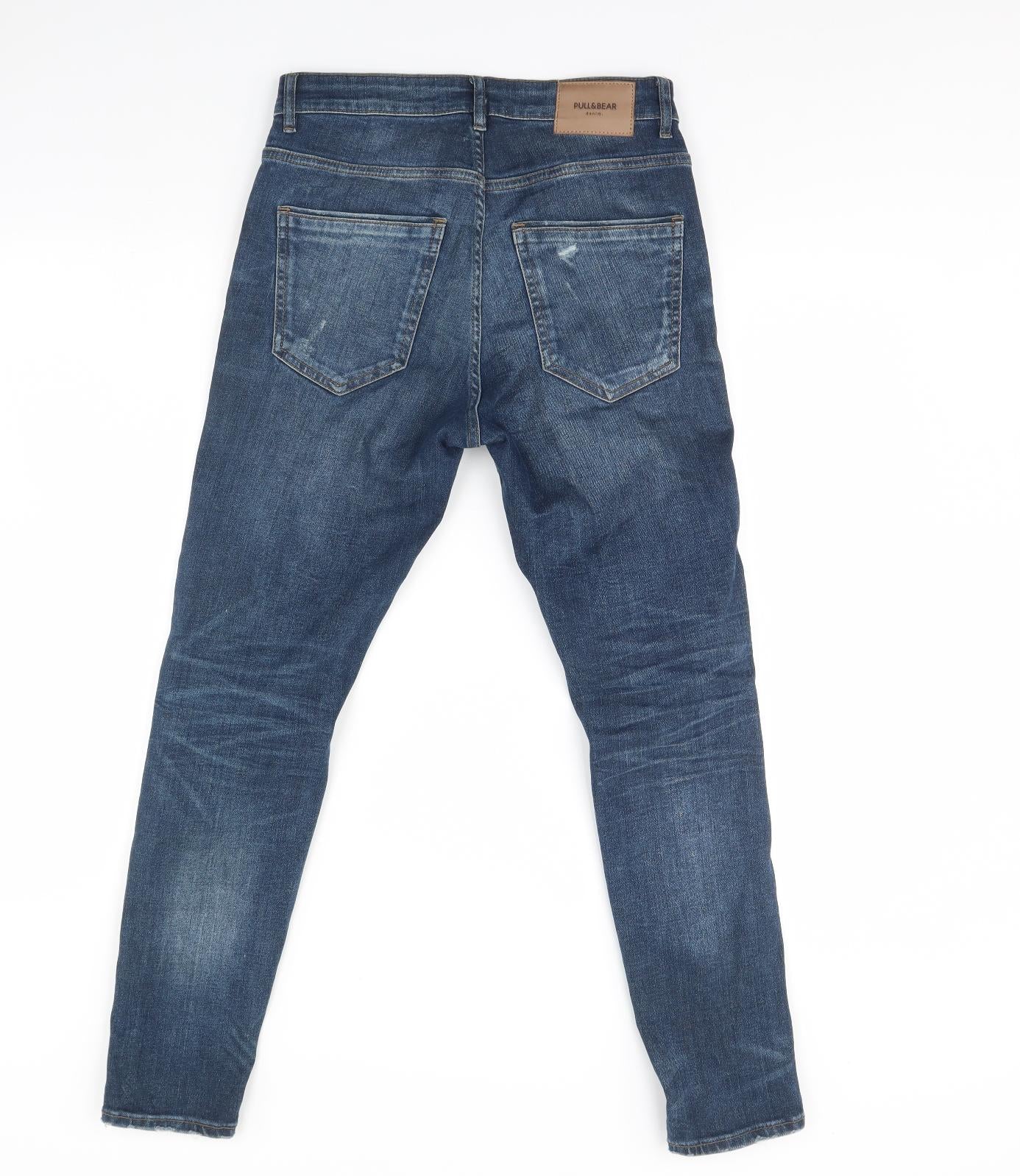 Pull&Bear Womens Blue  Denim Skinny Jeans Size 8 L28 in