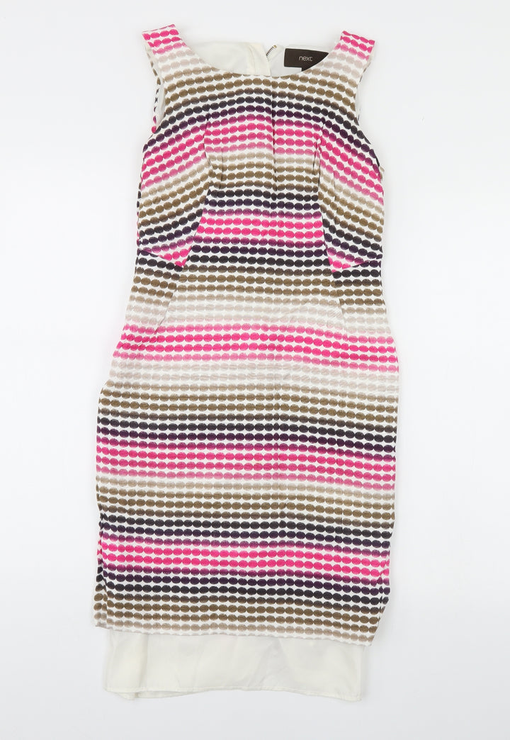 NEXT Womens Multicoloured Polka Dot Shift Size 8