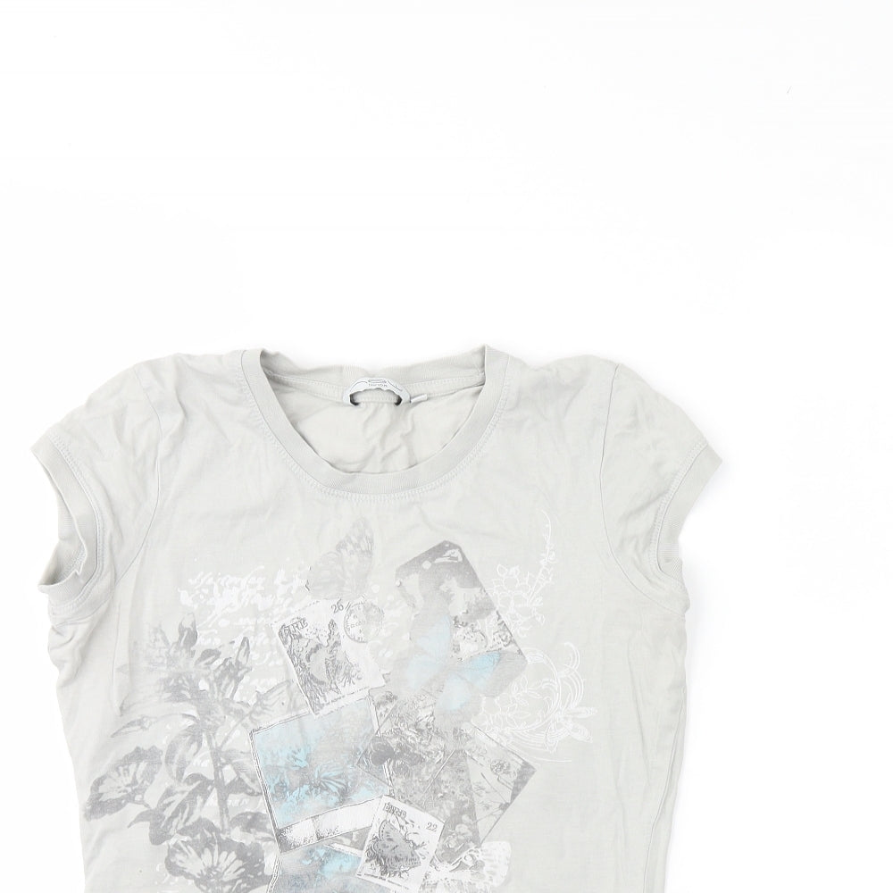 New Look Womens Grey   Basic T-Shirt Size 10