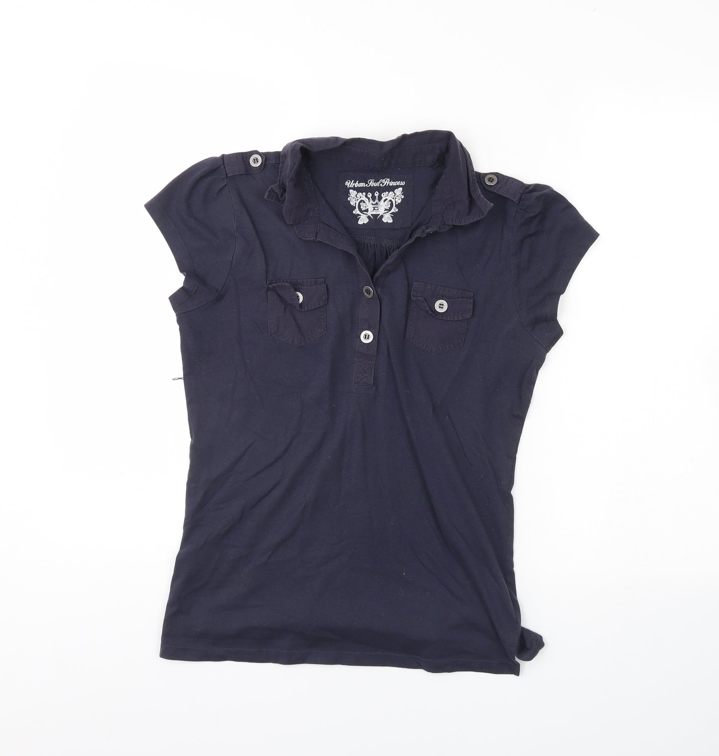 Papaya Womens Blue   Basic Polo Size 12