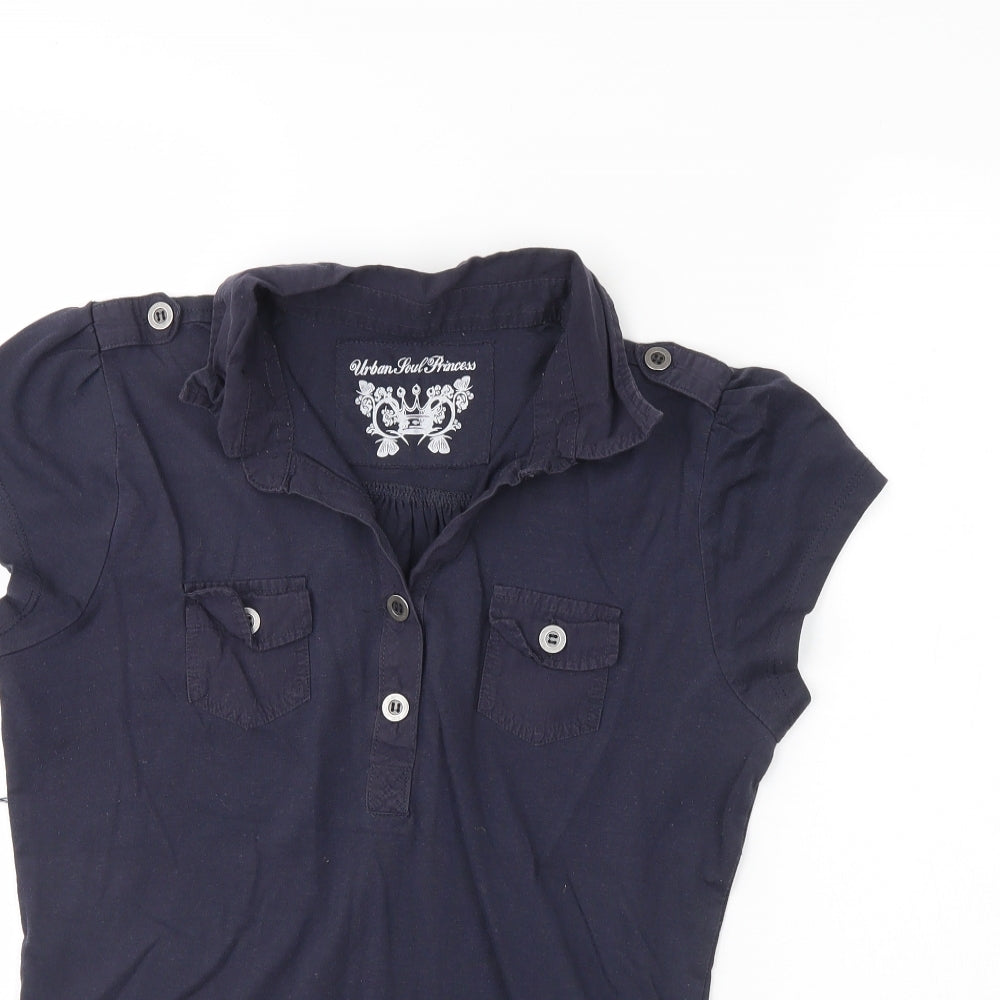 Papaya Womens Blue   Basic Polo Size 12