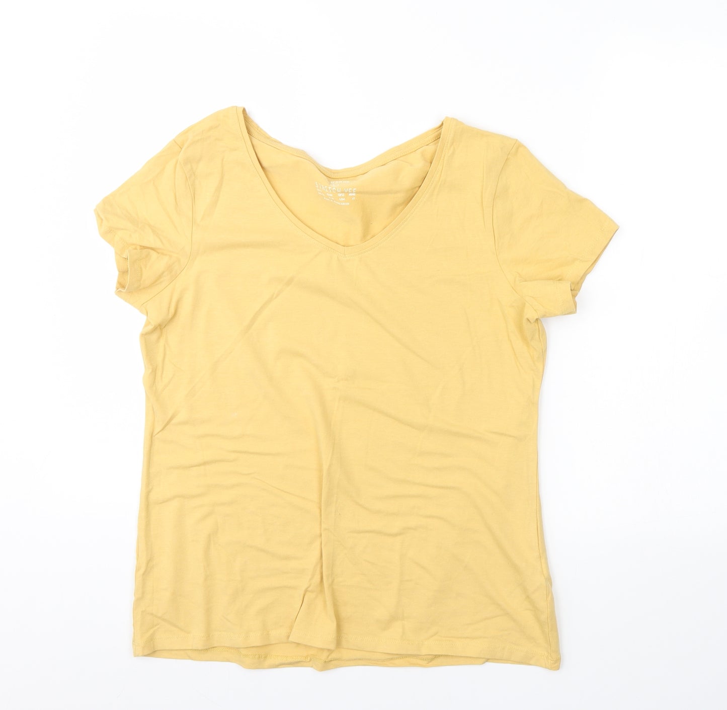 Primark Womens Yellow   Basic T-Shirt Size L