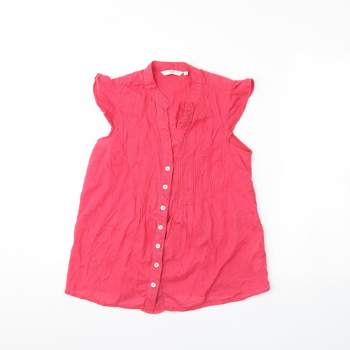 New Look Womens Pink   Basic Button-Up Size 8