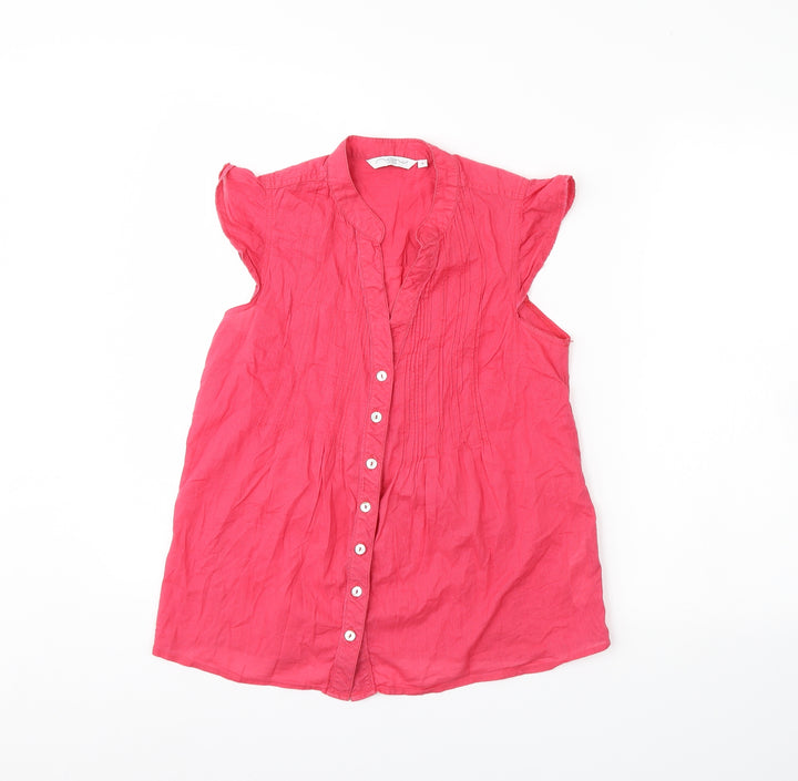New Look Womens Pink   Basic Button-Up Size 8