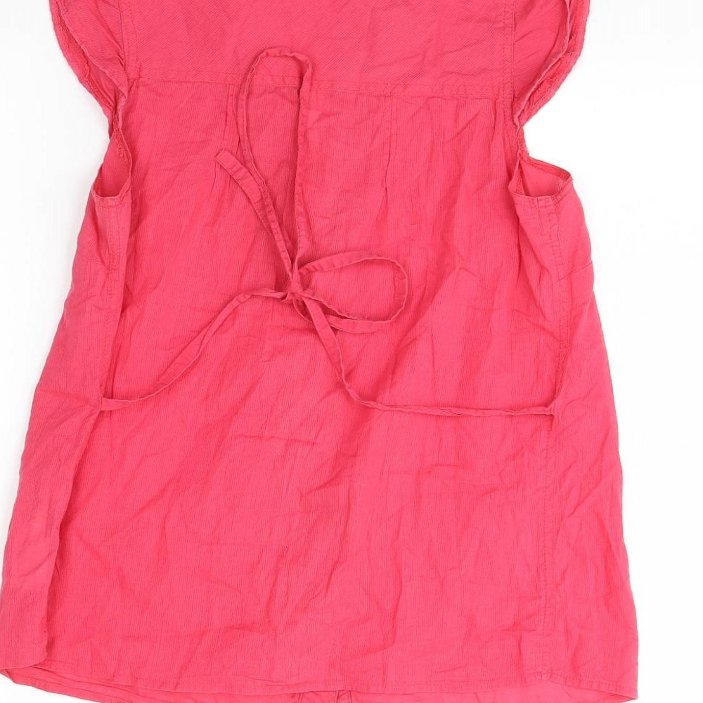 New Look Womens Pink   Basic Button-Up Size 8