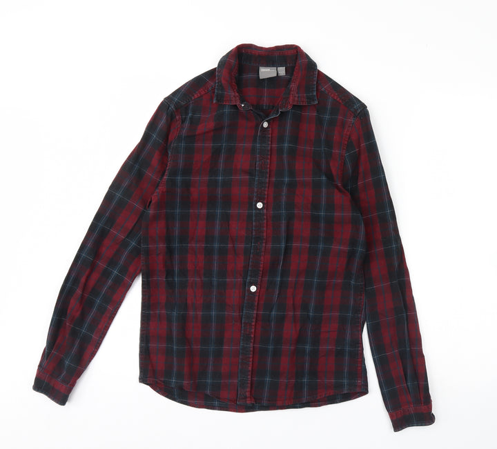 ASOS Mens Red Check Button-Up Size XS
