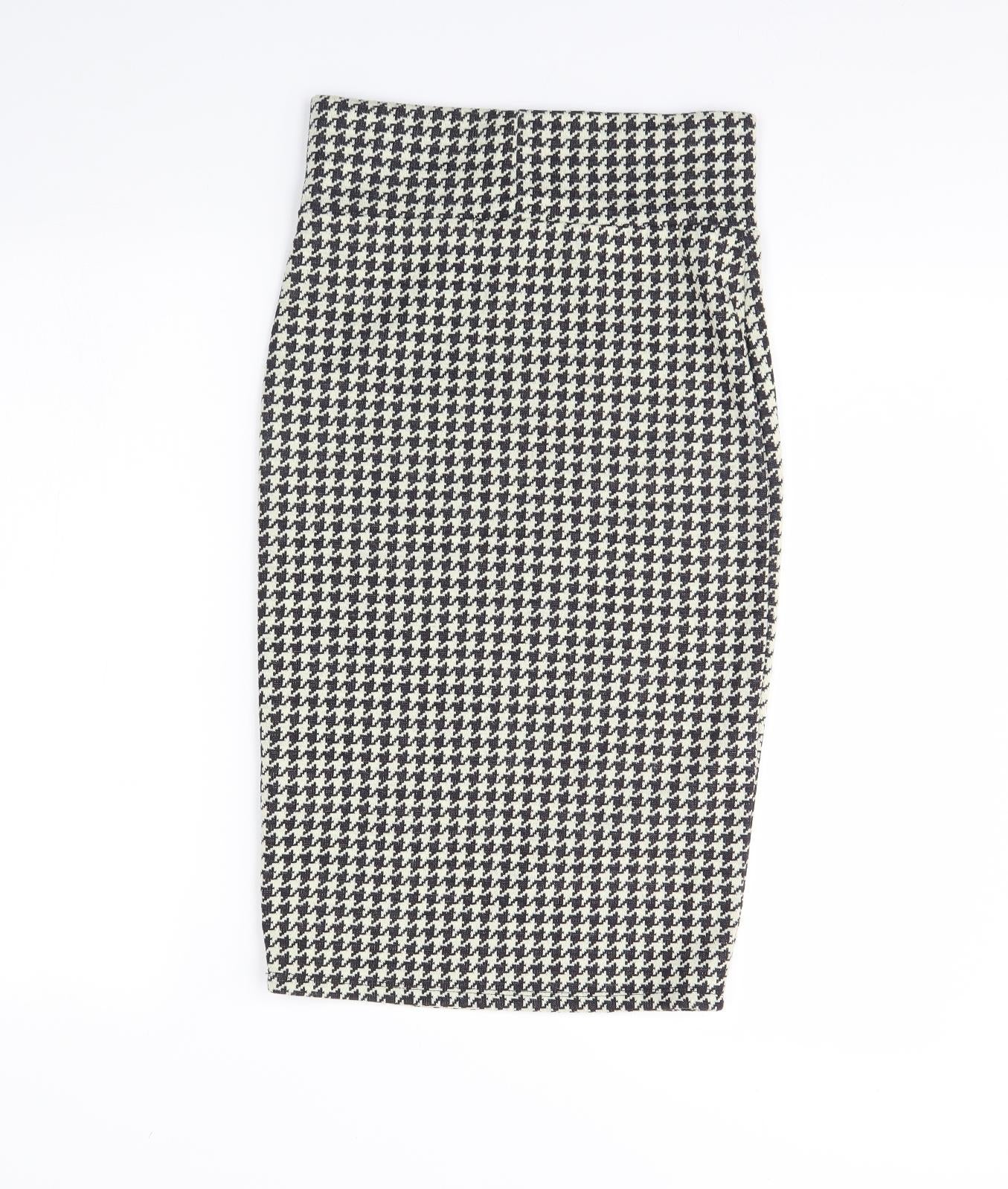 River Island Womens Beige Herringbone  Straight & Pencil Skirt Size 8