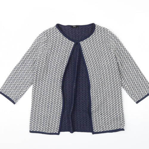 F&F Womens Blue Herringbone  Jacket  Size 8