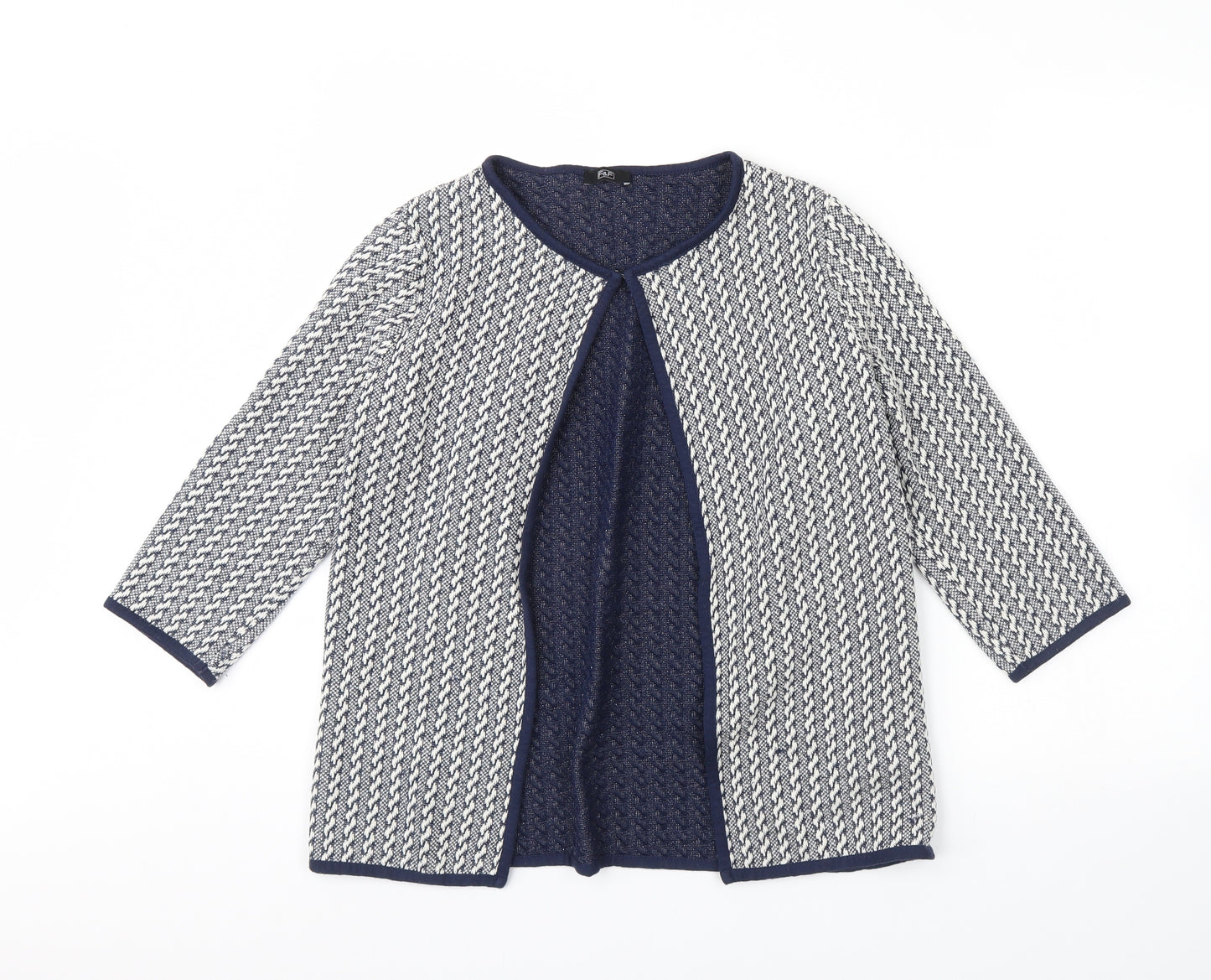 F&F Womens Blue Herringbone  Jacket  Size 8