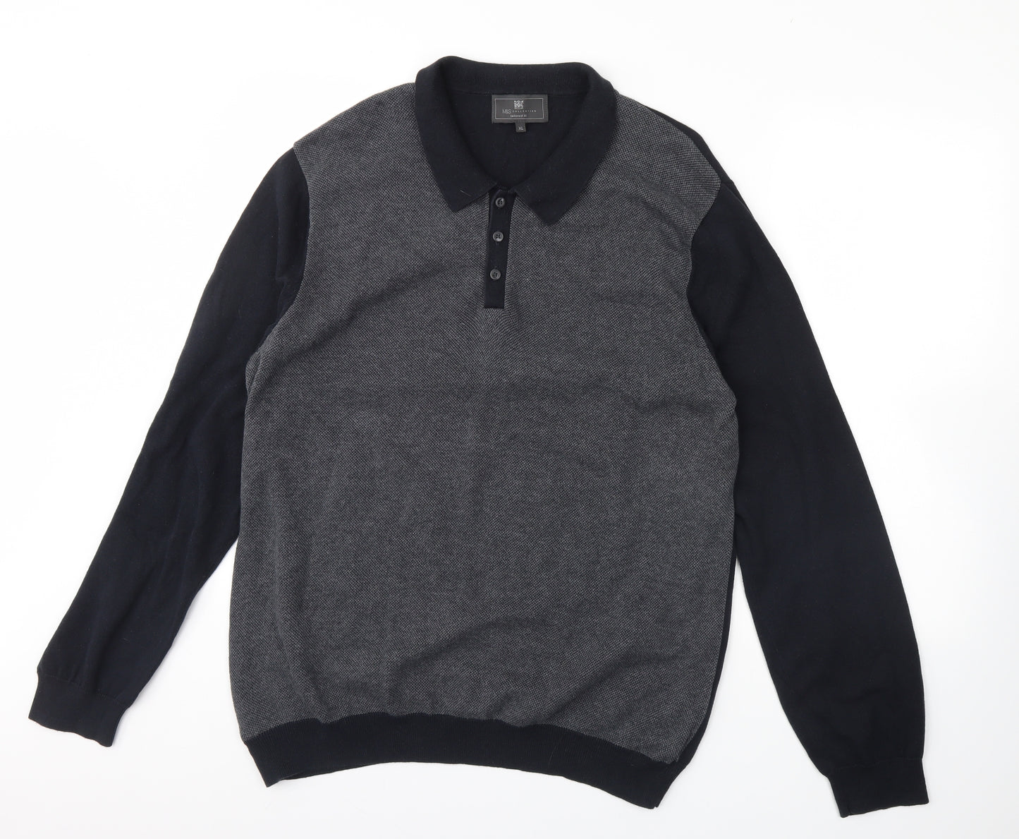 M&S Mens Black   Pullover Jumper Size XL
