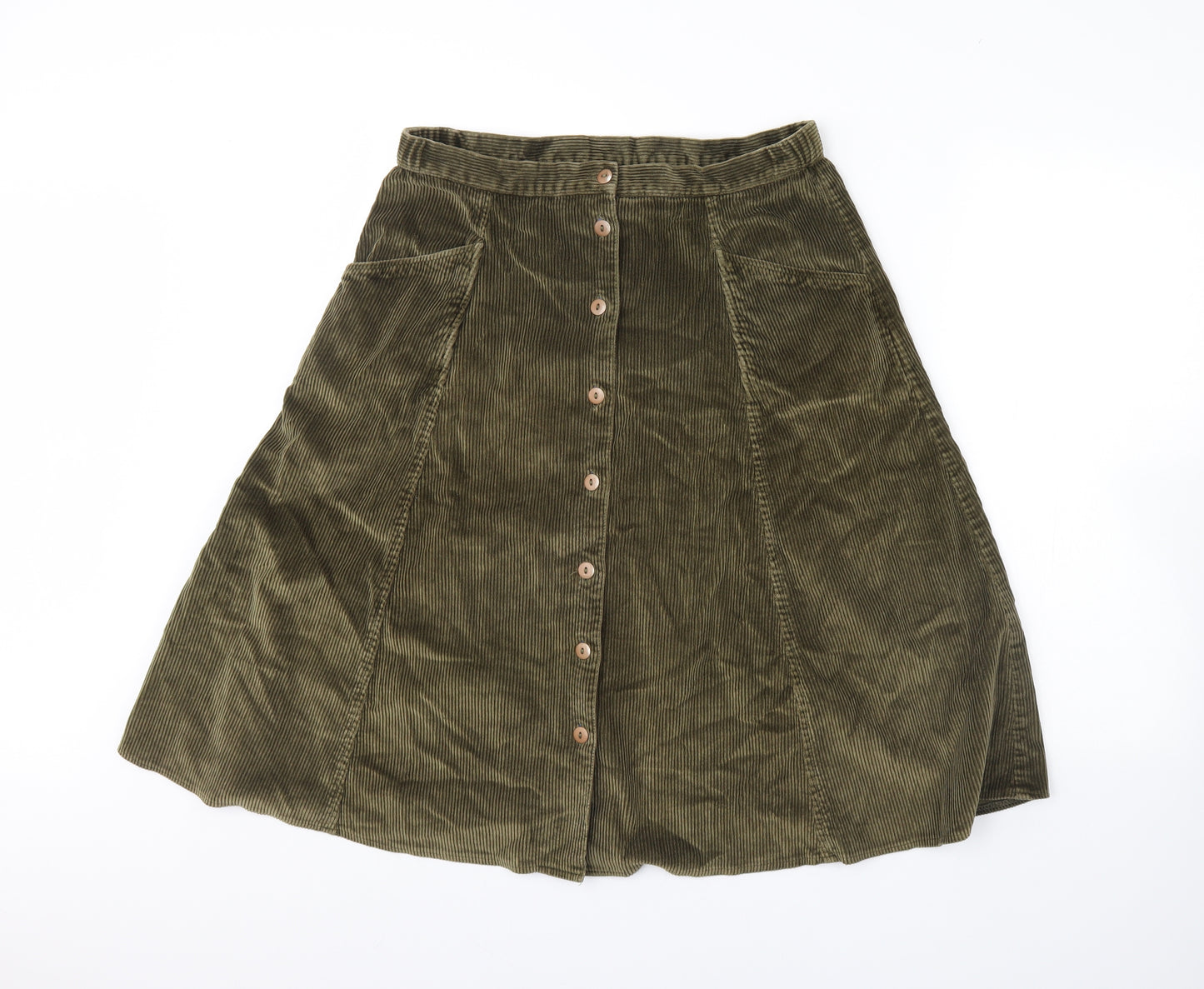 Country collection Womens Green  Corduroy Flare Skirt Size 14