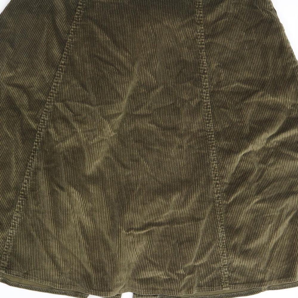 Country collection Womens Green  Corduroy Flare Skirt Size 14