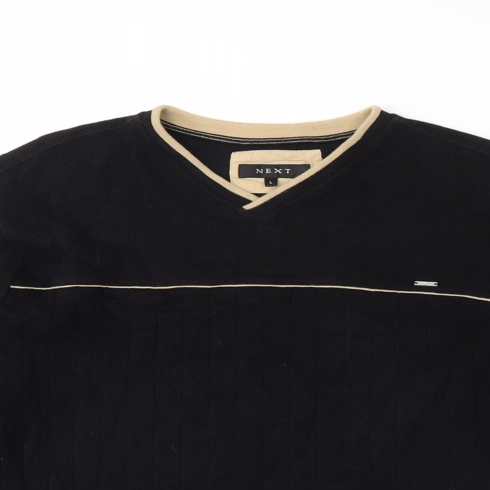 NEXT Mens Black   Pullover Jumper Size L