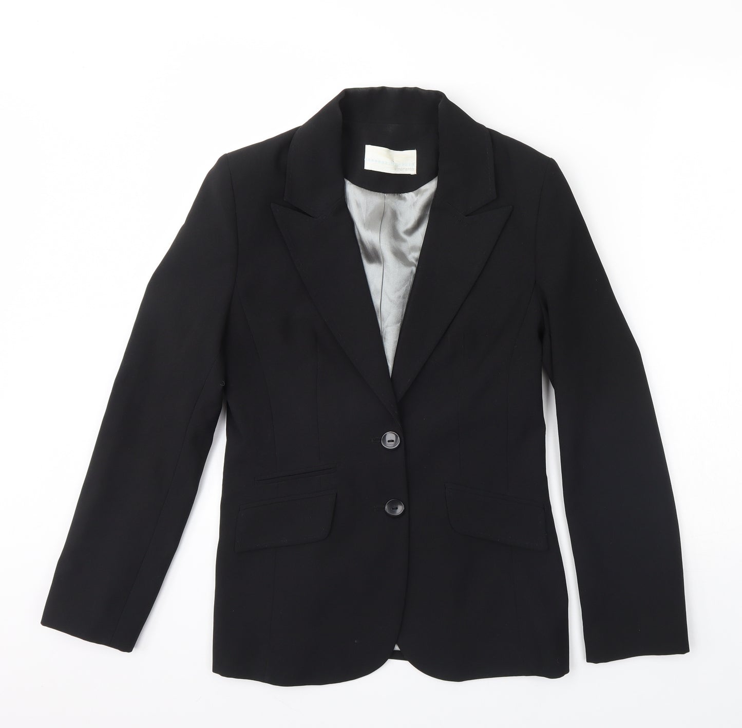 AMARANTO Womens Black   Jacket Blazer Size 8  - Shoulder Pads