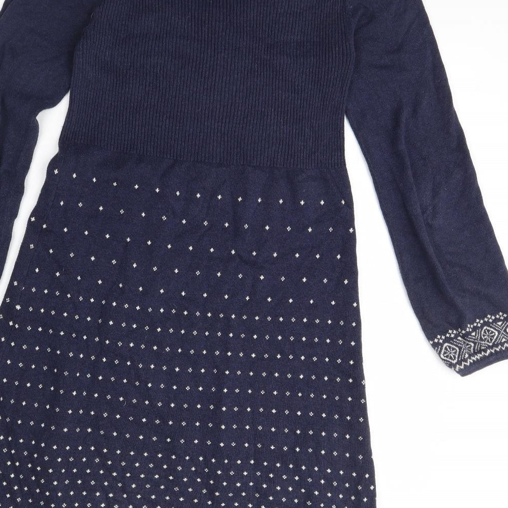 Fat Face Womens Blue   Jumper Dress  Size 10