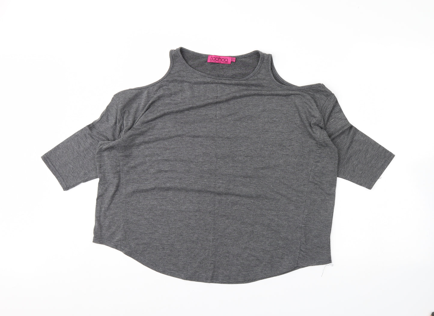 Boohoo Womens Grey   Basic Blouse Size 10