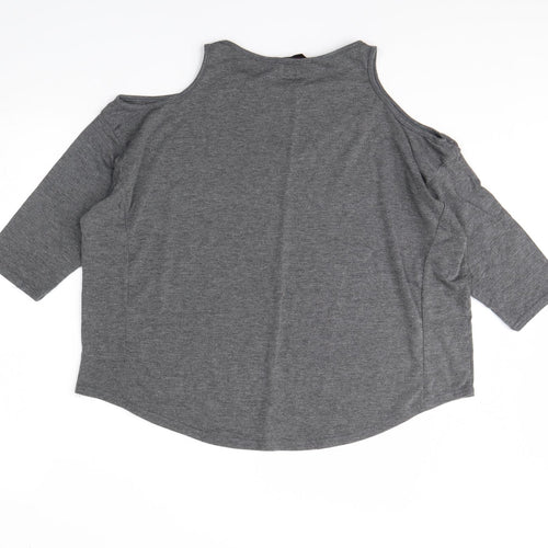 Boohoo Womens Grey   Basic Blouse Size 10