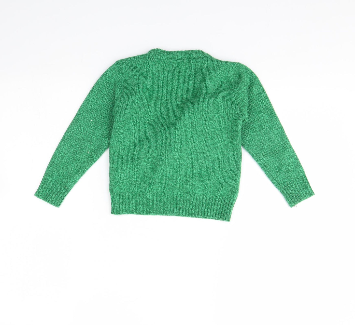Festive fun Boys Green   Pullover Jumper Size 3 Years  - Christmas jumper