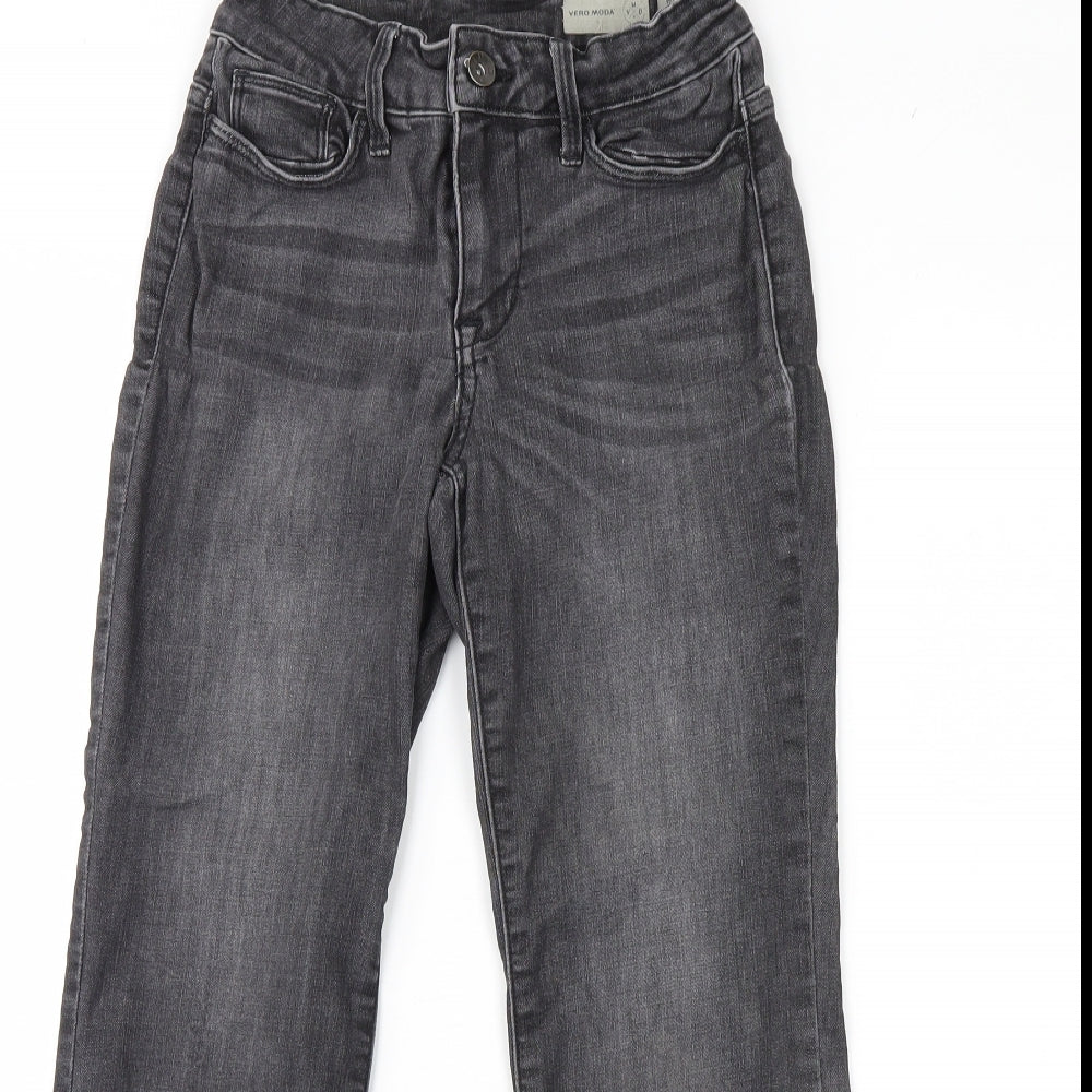 VERO MODA Womens Black  Denim Straight Jeans Size 29 L25 in