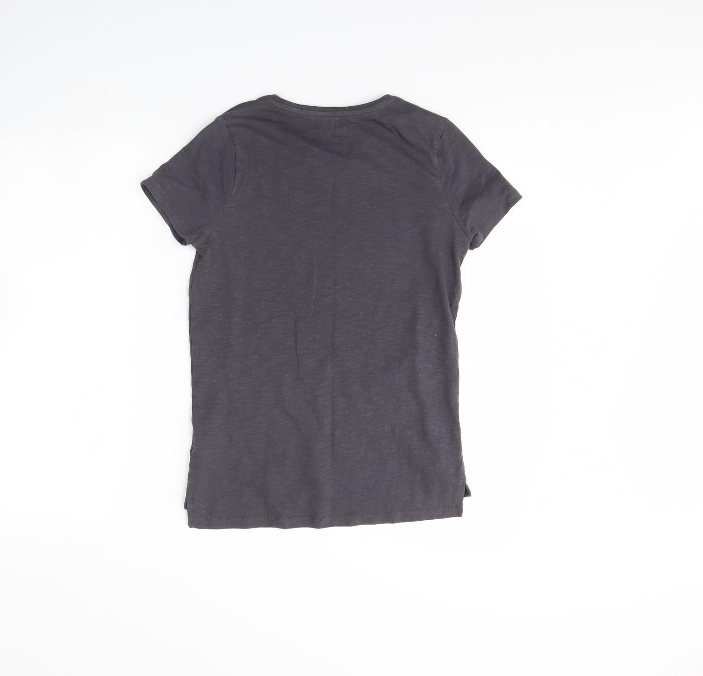 F&F Girls Grey   Basic T-Shirt Size 12 Years  - unicorn