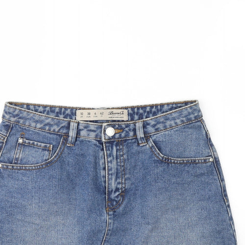 Denim & Co. Womens Blue  Denim Mini Skirt Size 10