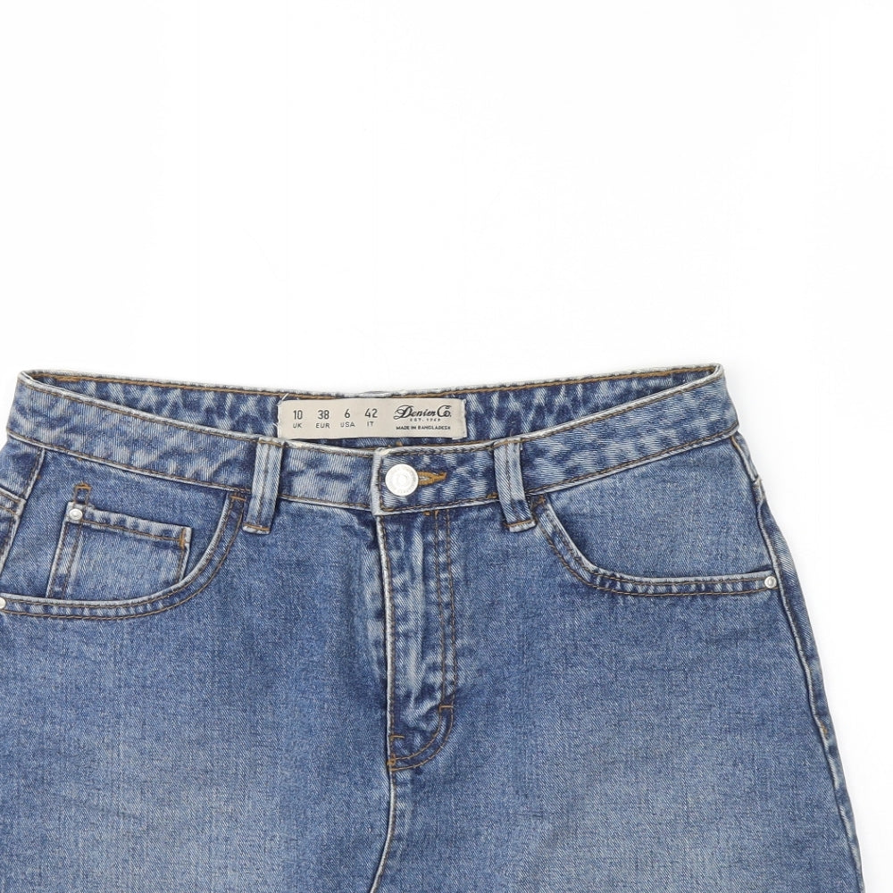Denim & Co. Womens Blue  Denim Mini Skirt Size 10