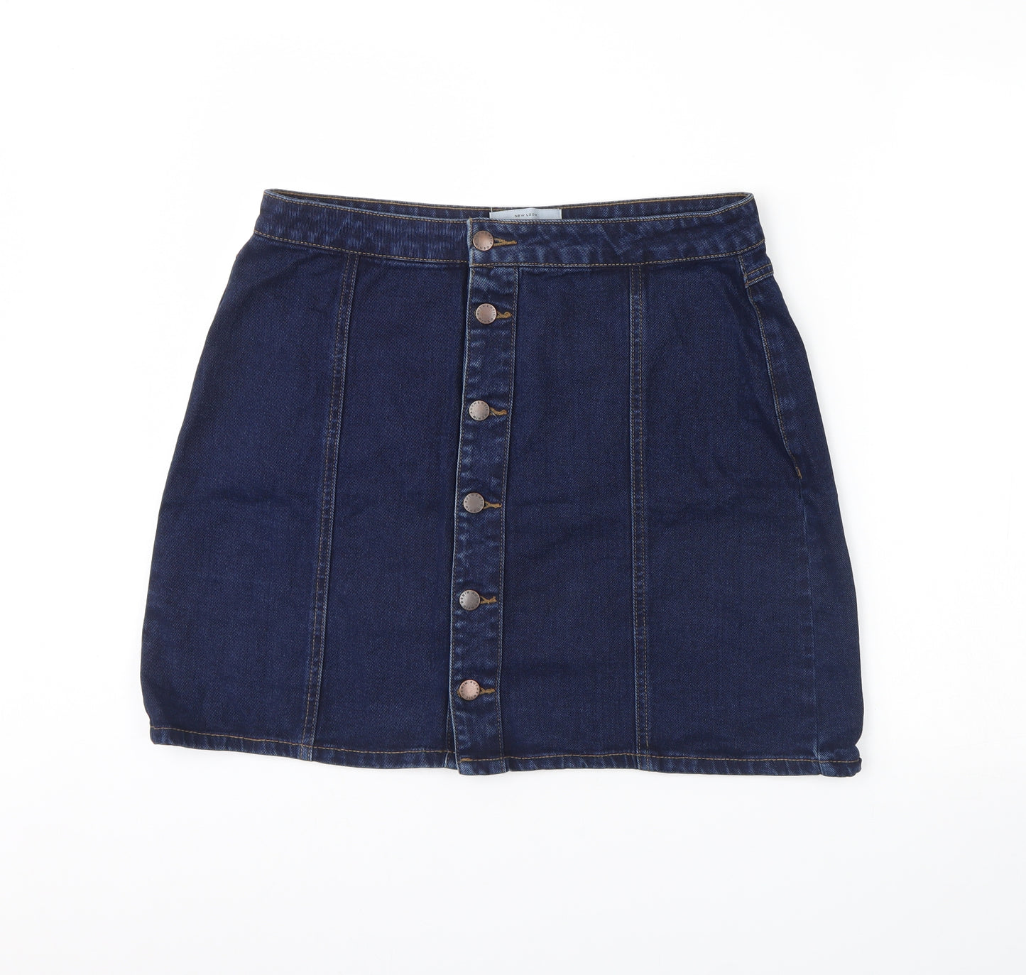 New Look Womens Blue  Denim Mini Skirt Size 14