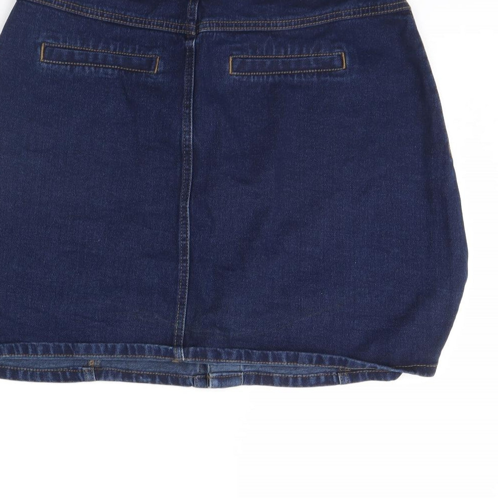 New Look Womens Blue  Denim Mini Skirt Size 14