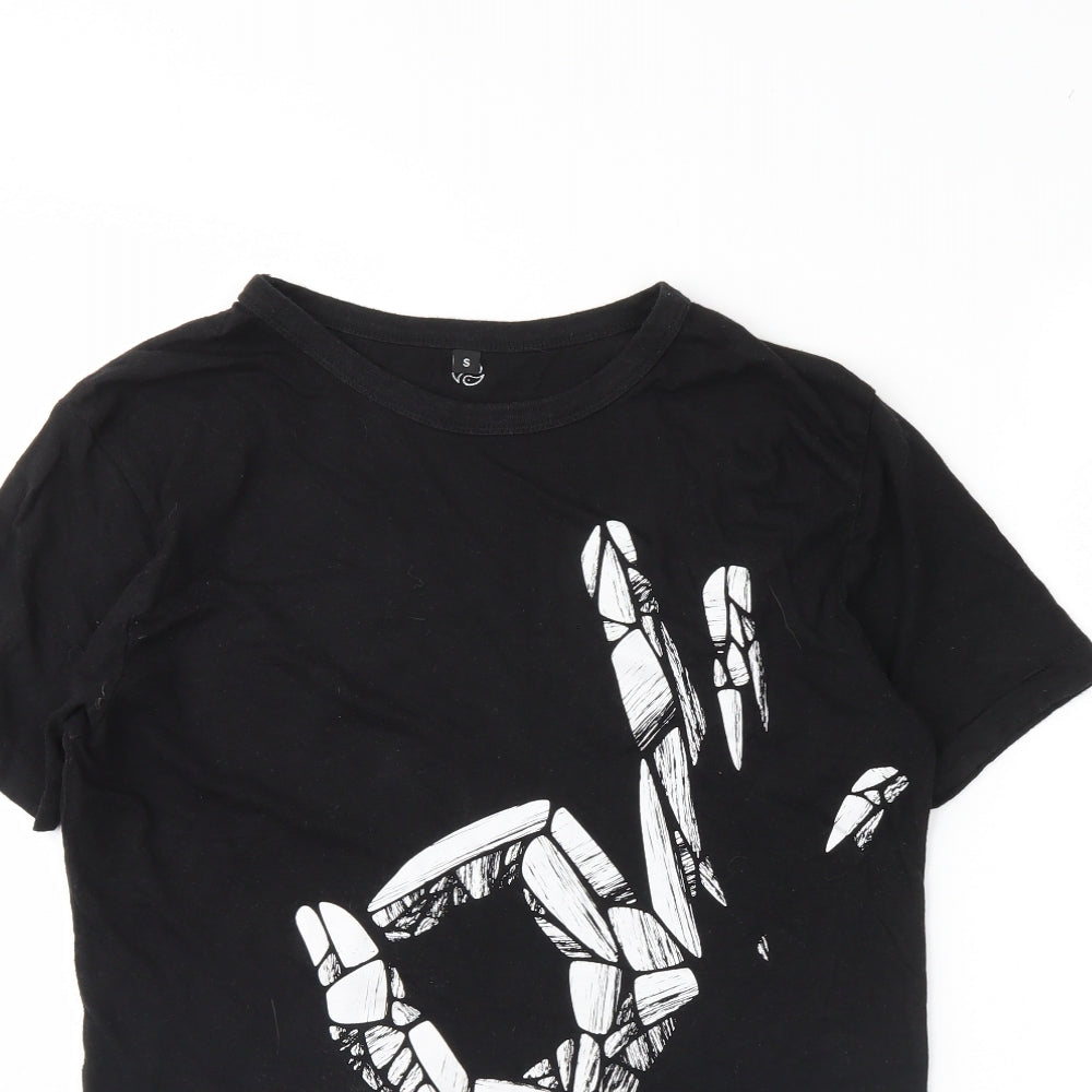 TOMATO Womens Black   Basic T-Shirt Size S
