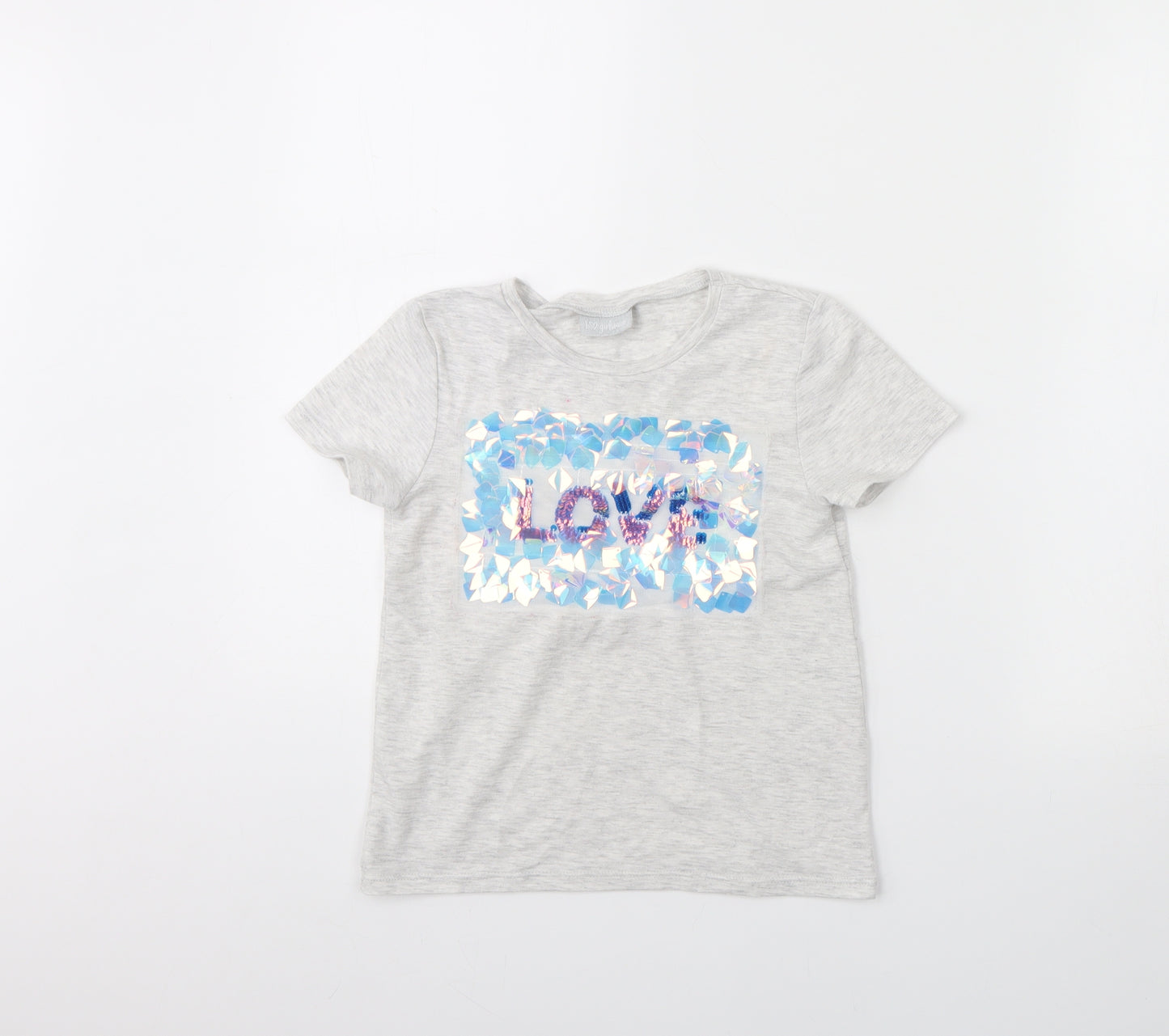 I Love Girls Wear Girls Grey   Basic T-Shirt Size 7 Years