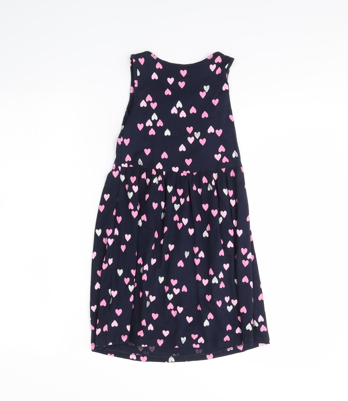 H&M Girls Blue Polka Dot  Fit & Flare  Size 6 Years