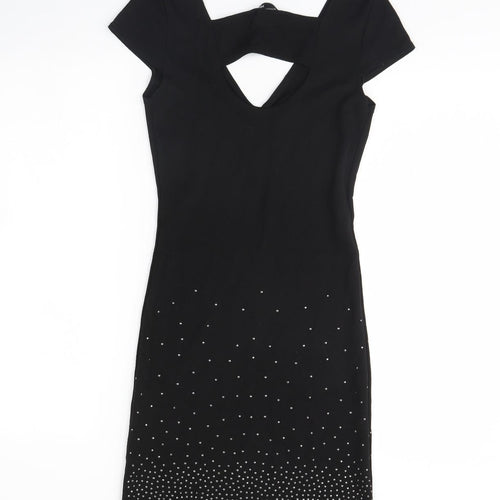 H&M Womens Black   Bodycon  Size 10