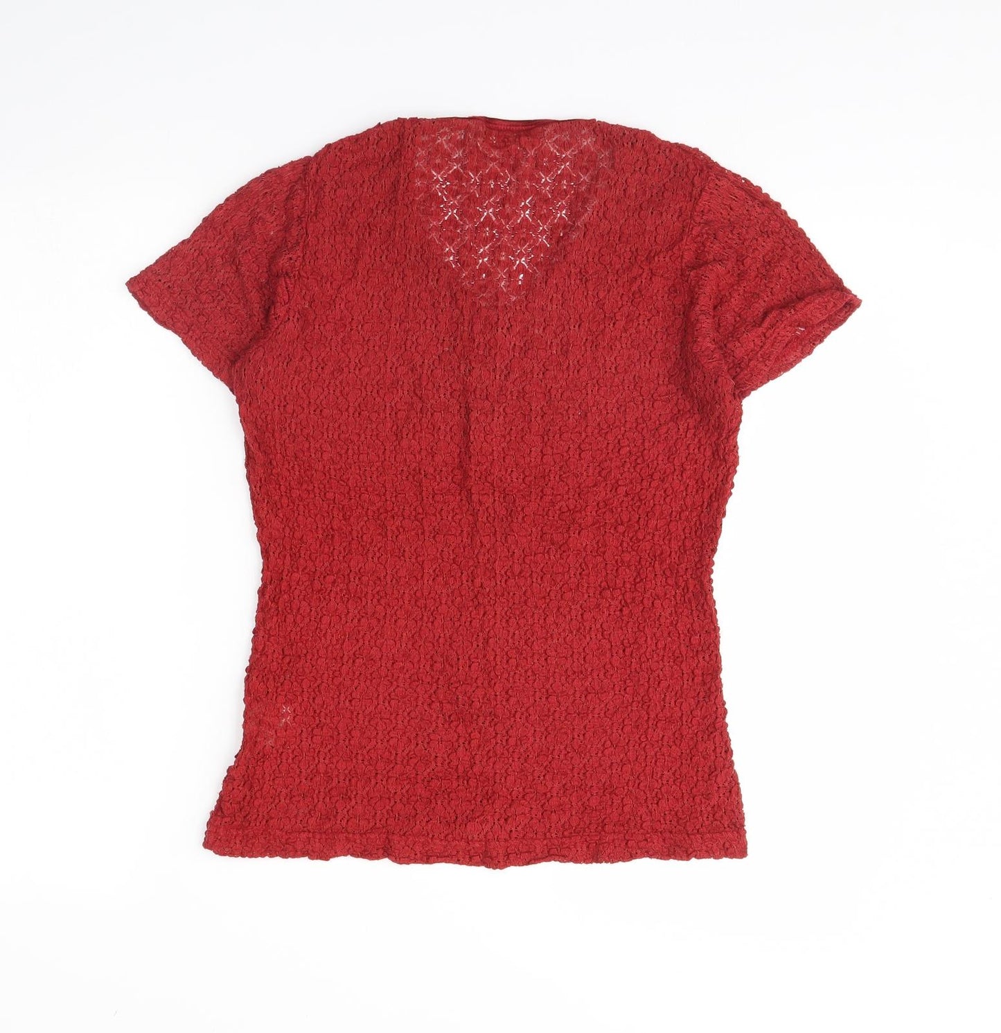 Charlotte Halton Womens Red   Basic Blouse Size M
