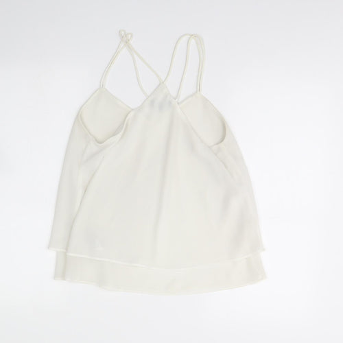 New Look Womens White   Basic Tank Size 10