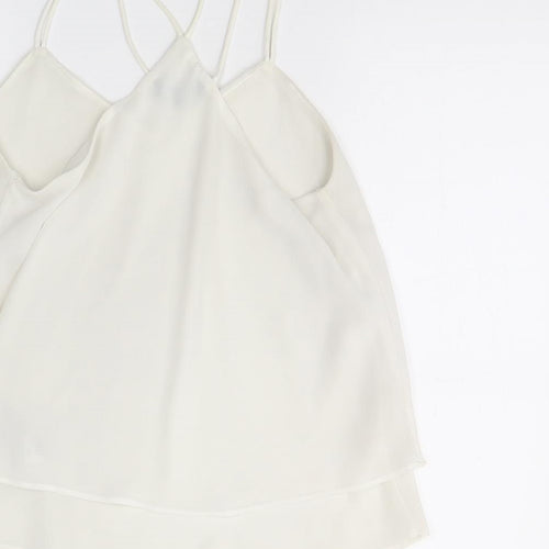 New Look Womens White   Basic Tank Size 10