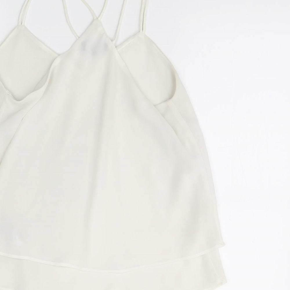 New Look Womens White   Basic Tank Size 10