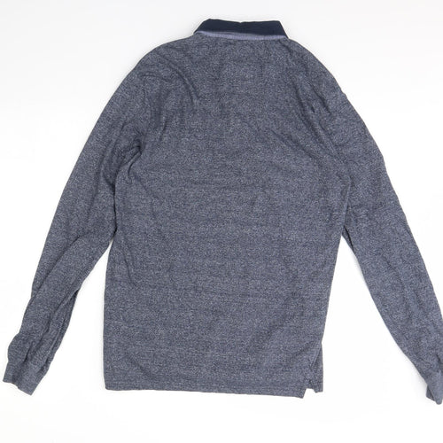 Nanny State Mens Blue   Henley Jumper Size M
