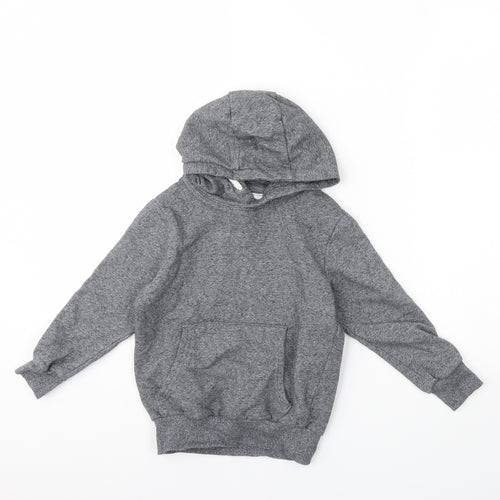 m&s Boys Grey   Pullover Hoodie Size 6 Years