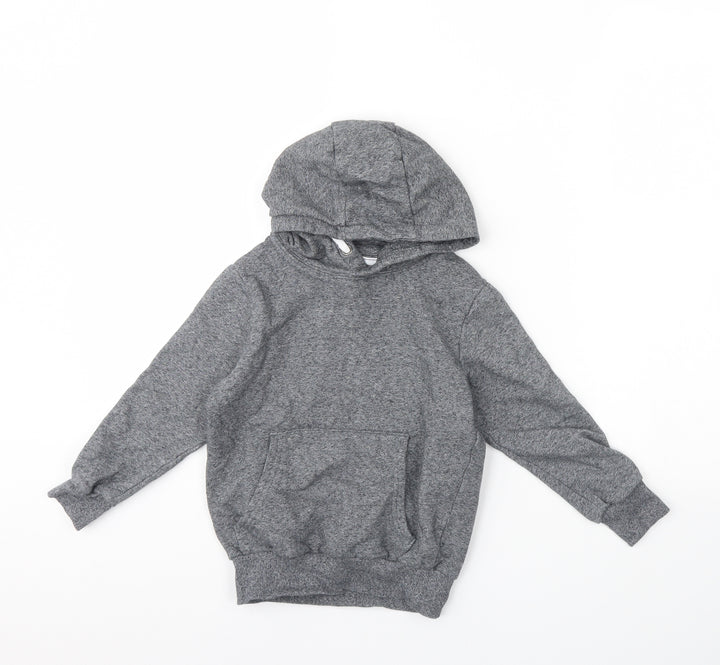 m&s Boys Grey Pullover Hoodie Size 6 Years