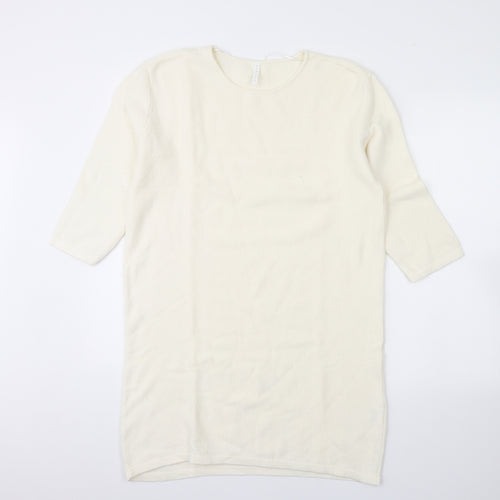 Yargici Womens Ivory   Jumper Dress  Size M