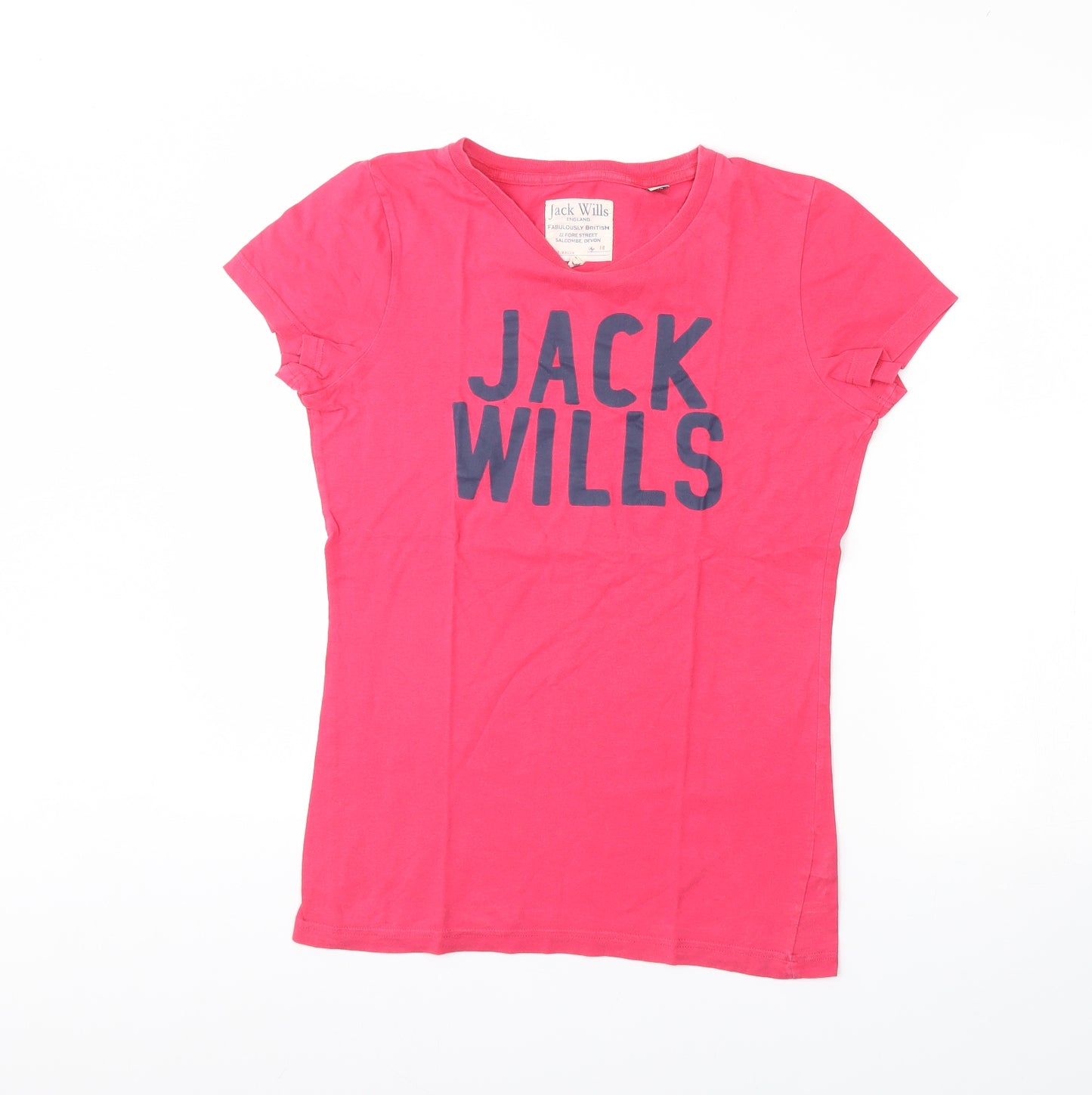 Jack Wills Womens Pink   Basic T-Shirt Size 10