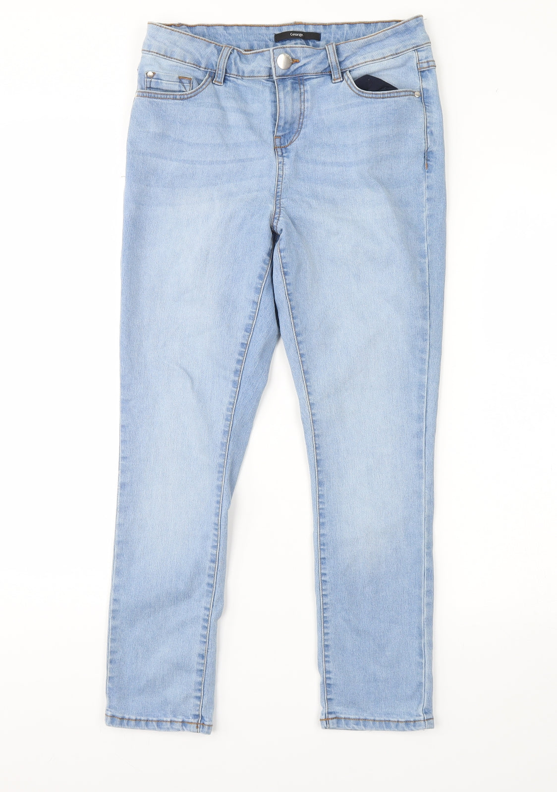 George Womens Blue  Denim Skinny Jeans Size 10 L28 in