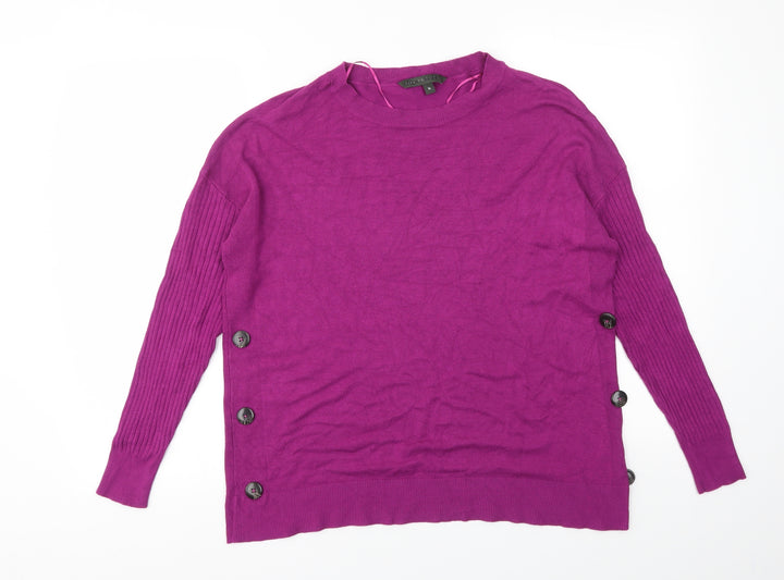 Bonmarché Womens Purple Pullover Jumper Size 16