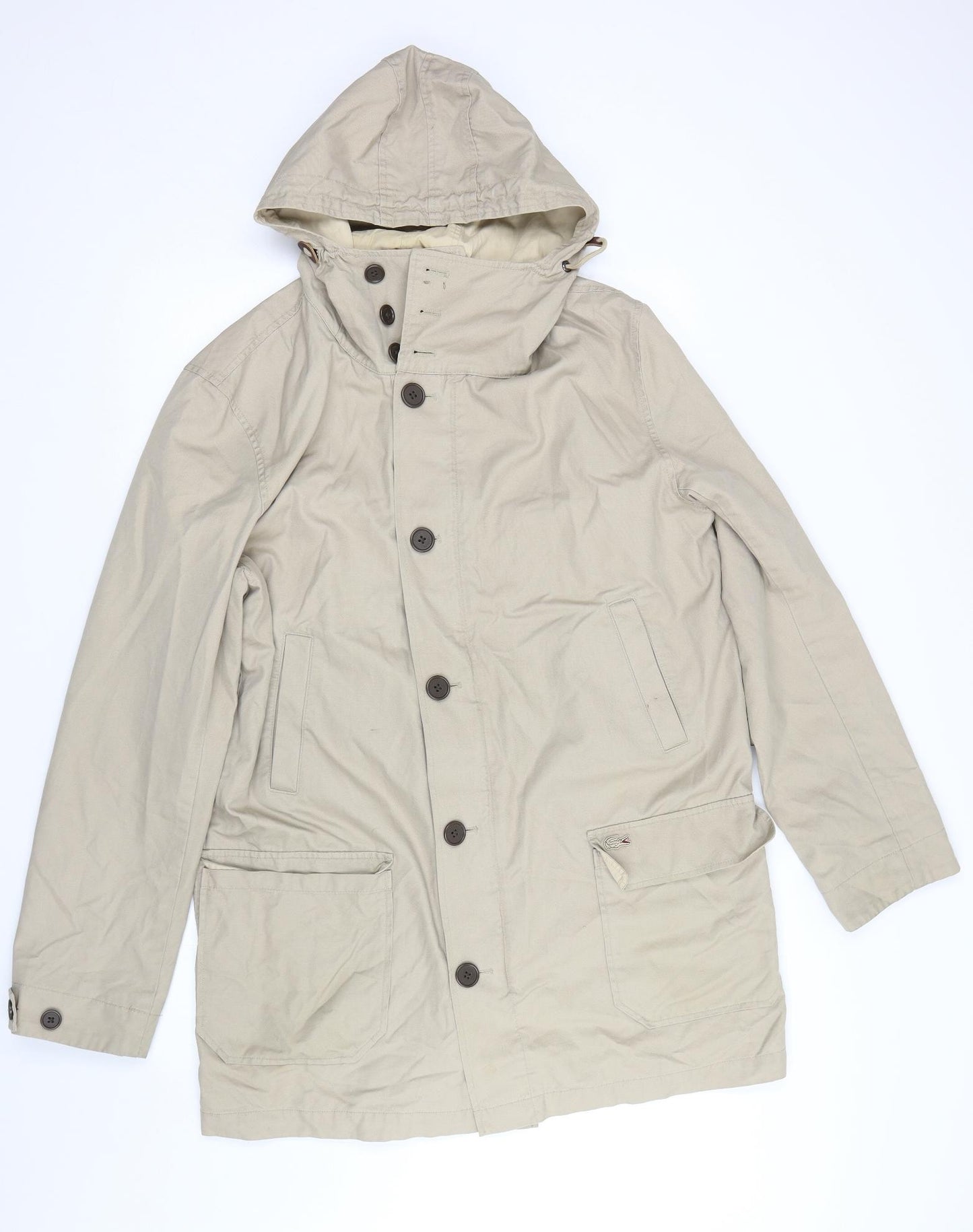 Lacoste Womens Beige   Trench Coat Coat Size 22