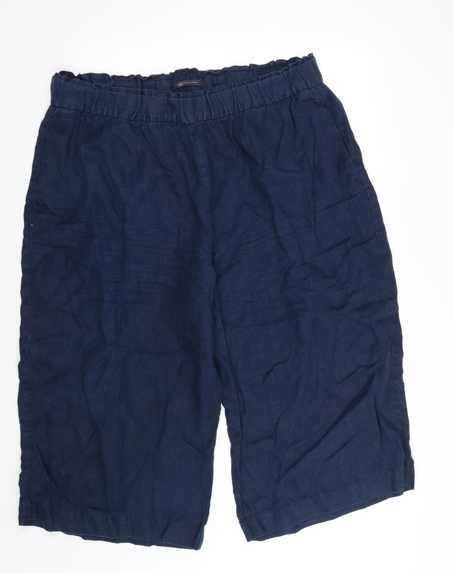 M&S Womens Blue   Cut-Off Shorts Size 20