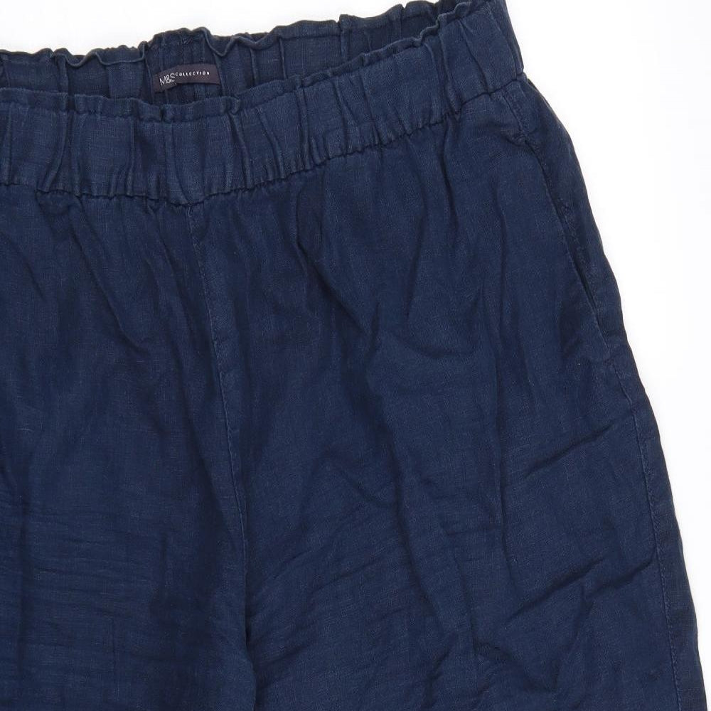 M&S Womens Blue   Cut-Off Shorts Size 20